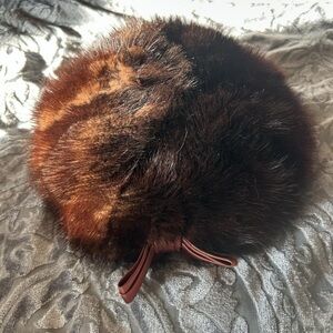Brown Fur Vintage Beret